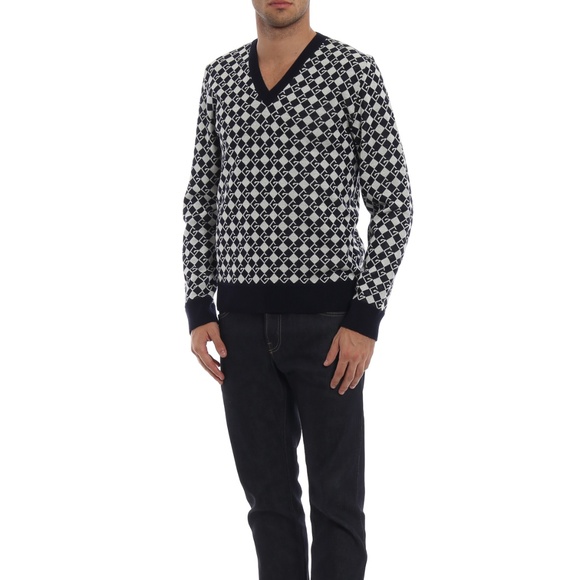 Gucci Geometrical GG Wool V-Neck Pullover - Picture 5 of 7